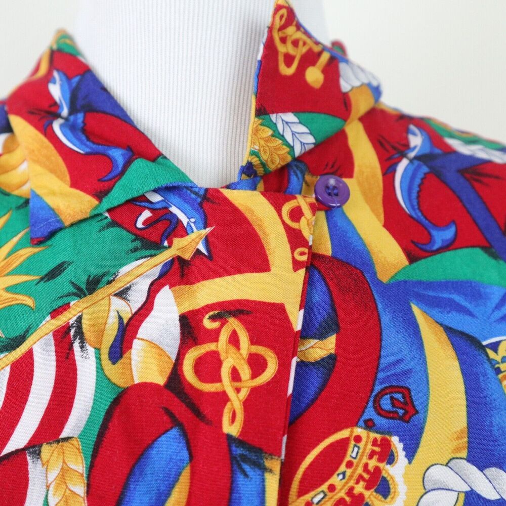 Vintage 1980s Pendleton Size 10 Novelty Print Nautical Print - Picture 7 of 10